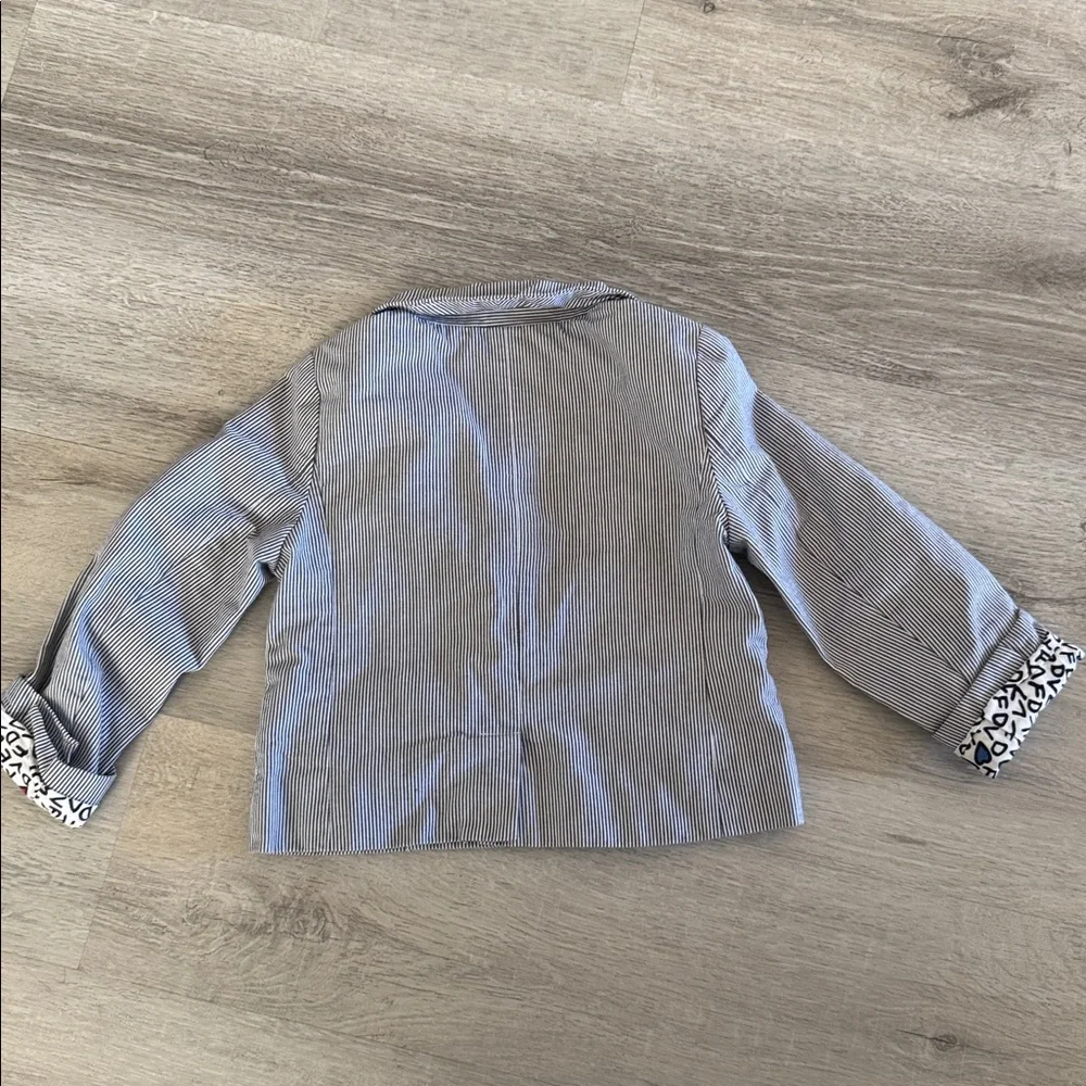 Diane von Furstenberg Girls Size 4 Blazer Jacket Embroidered Patchwork Designer